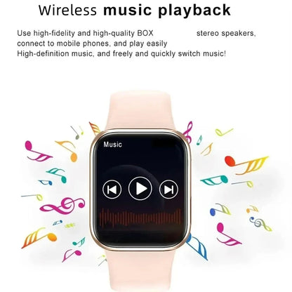 Smartwatch 1.73" – Bluetooth Call, Blood Oxygen & Blood Pressure Monitor for Men & Women