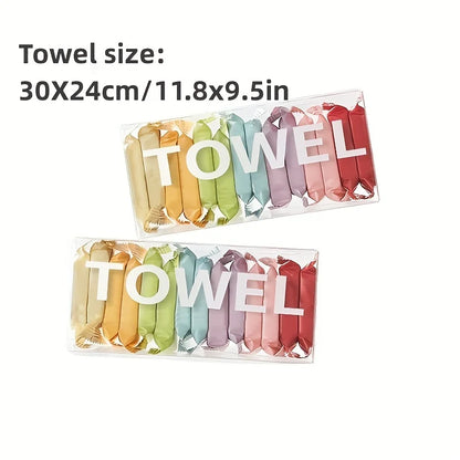14pcs/box Disposable Washcloth Portable Travel Towel Thickened Compressed Face Cleansing Beauty Square Towel - BeeTrendyShop.COM