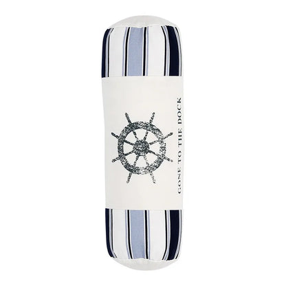 Mediterranean Sea Anchor Cylindrical Bolster Cushion 45x15cm – Cotton Linen Sofa & Bed Pillow Decoration