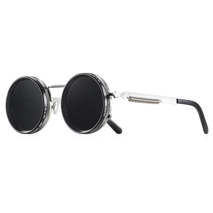 CRIXALIS ND9 Polarized Round Sunglasses – Adjustable Dimming UV400 Alloy Frame