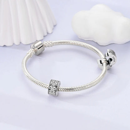 925 Sterling Silver Tree of Life & Peach Heart Charm Bead – Sweet Love DIY Jewelry