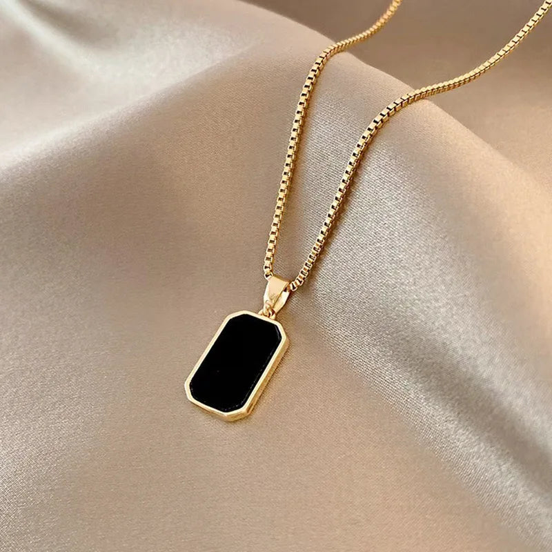 Cross Pendant Necklace – CZ Rhinestone Zinc Alloy Chain Necklace for Women