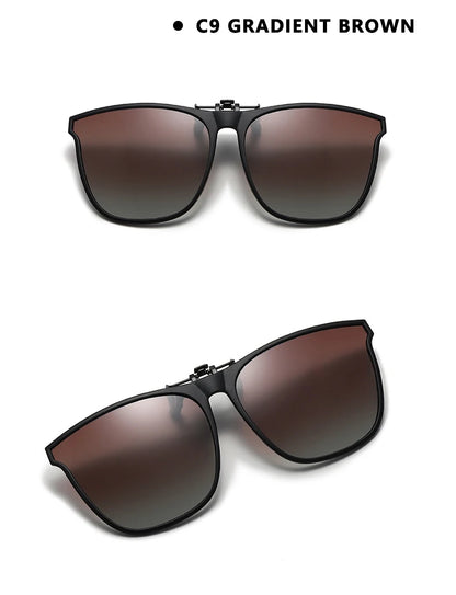 Polarized Clip-On Sunglasses – Night Vision Anti-Glare Driver Goggles for Men