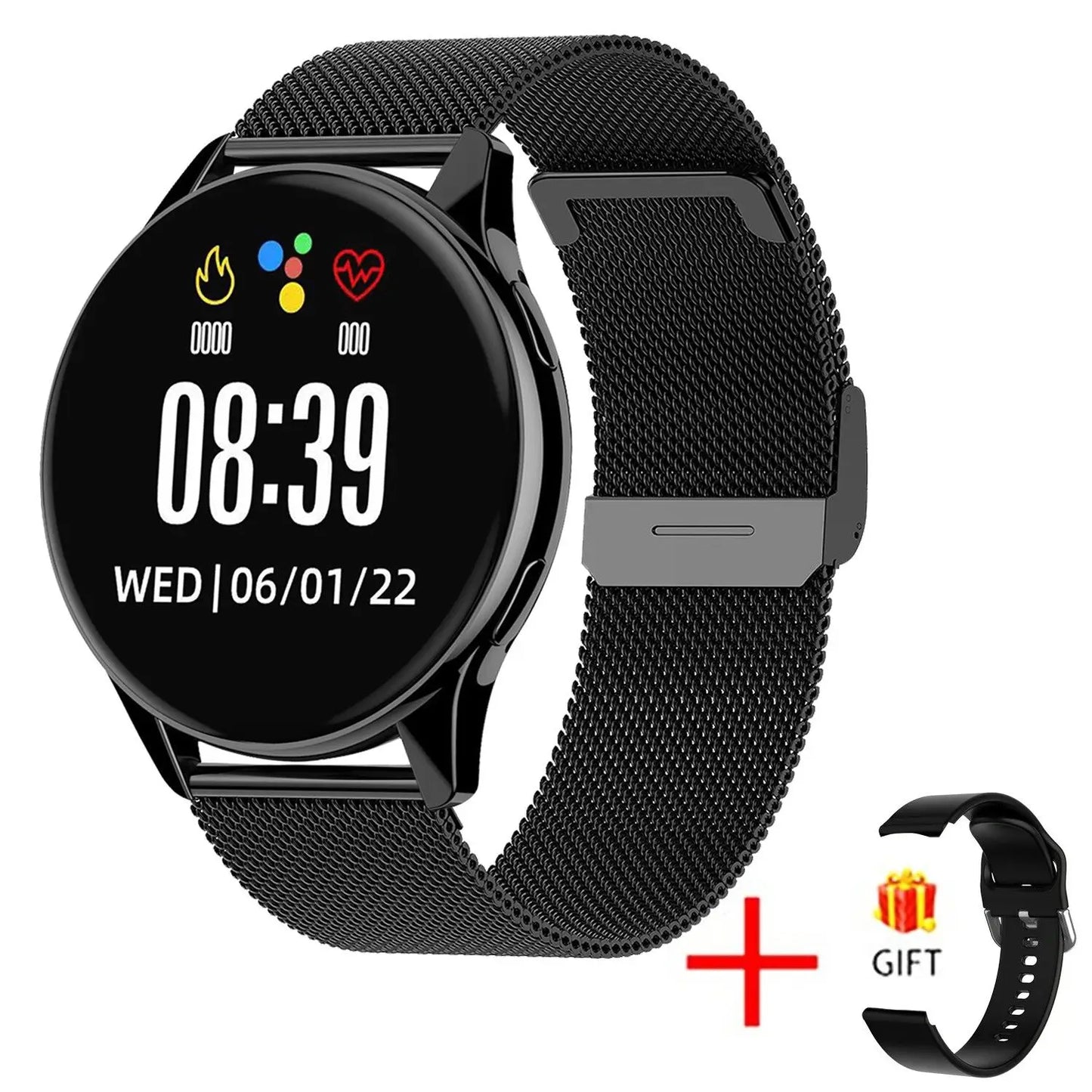 LIGE Smartwatch – Wireless Charging, Bluetooth Calls, Custom Watch Face, Fitness Tracker with Box