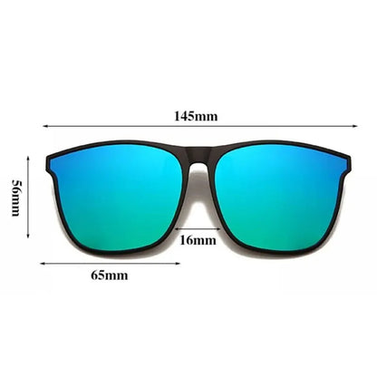Photochromic Clip-On Sunglasses – Polarized Anti-Glare Night Vision Driver Glasses