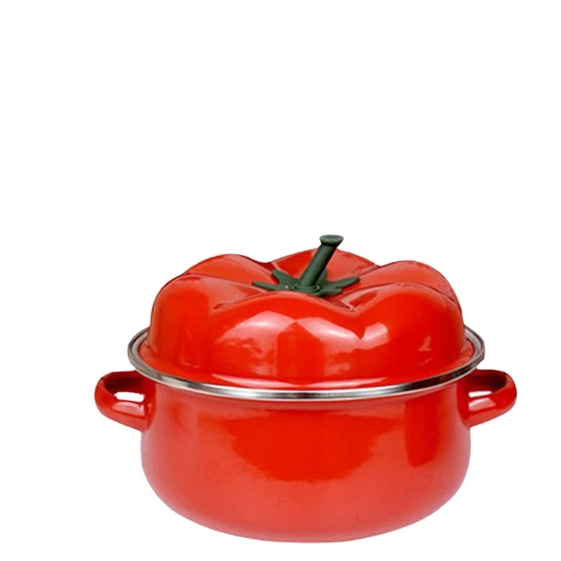 Durable Porcelain Tomato Pot with Heating Function for Soup and Stew, 18cm/20cm/22cm