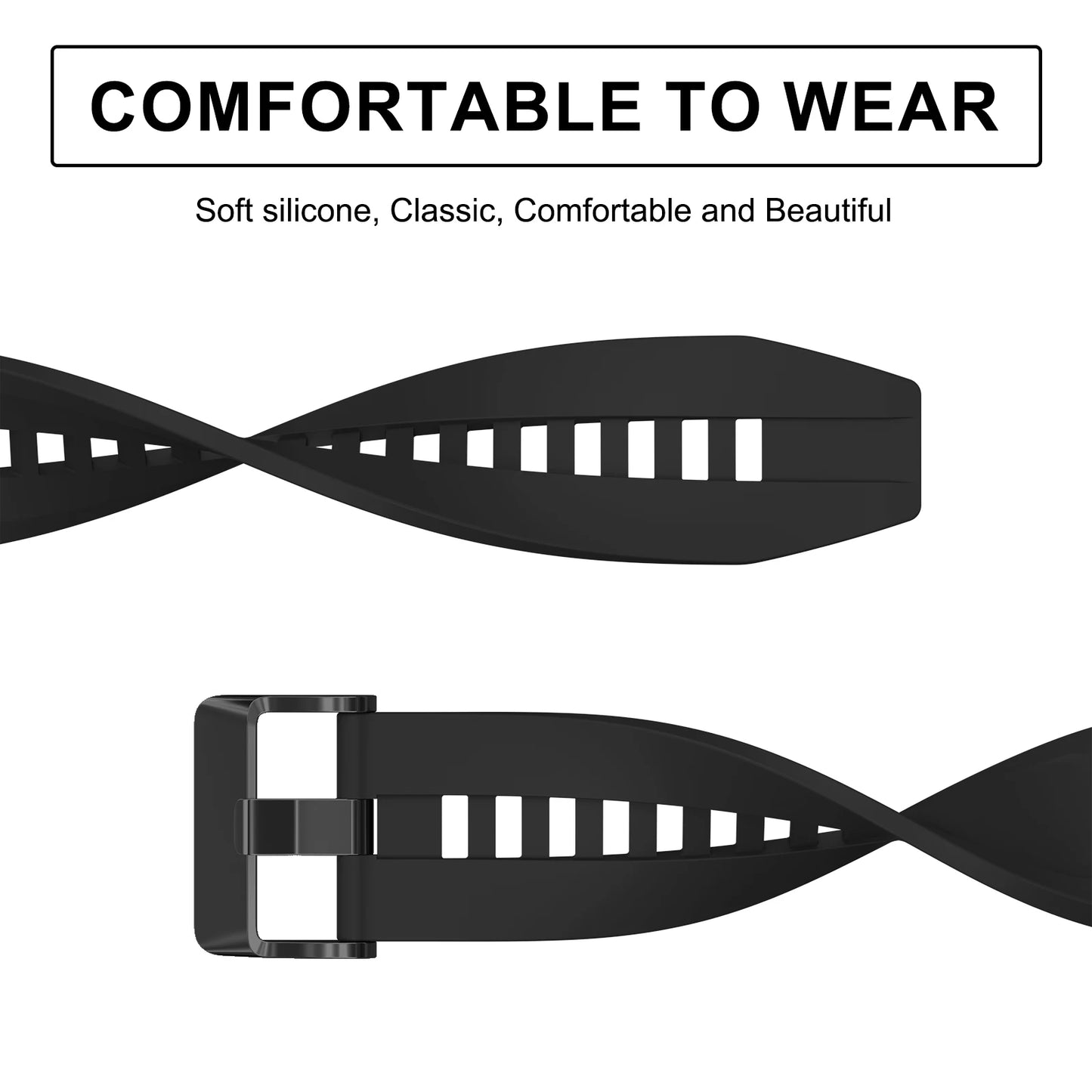 Silicone 22mm Watch Band For Huawei GT1 GT 2 46mm Strap Wristband For Polar Grit X / Vantage M Bracelet Watchband Replacement