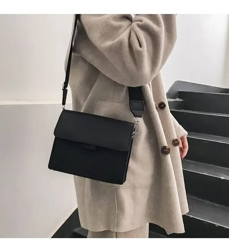 Crossbody Bag PU Leather Fashion Bags for Women Travel Handle Handbag Fashion Shoulder Messenger Bag Ladies Small Flap Bag