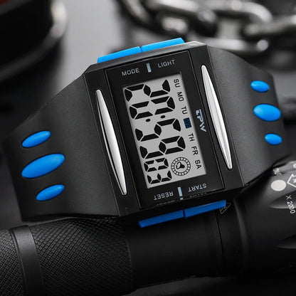 Fashion Digital Watch for Boys & Men – Luminous, Waterproof, Large Screen, Multifunction Sport