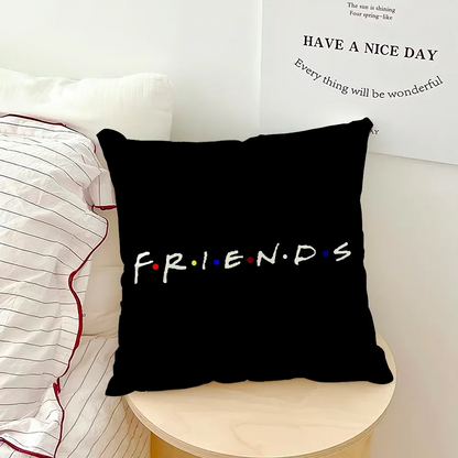 Classic Friends TV Show Cushion Cover – Sofa & Bedroom Headboard Backrest Square Pillowcase