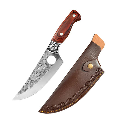 Hand-Forged Boning Knife – Professional Wood Handle Butcher & Fillet Knife