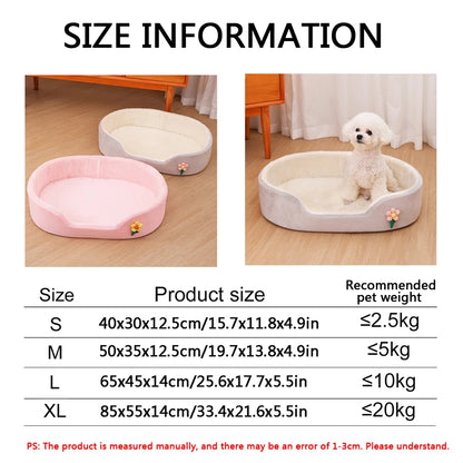 All-Season Plush Pet Bed - Windproof, Elastic Kennel Mat for Dogs & Cats - BeeTrendyShop.COM