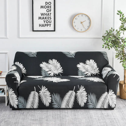 1pc Flower Printed Elastic Sofa Cover Antidirty Spandex Sofa Cover Furniture Protector for Bedroom Office Living Room Home Decor - BeeTrendyShop.COM