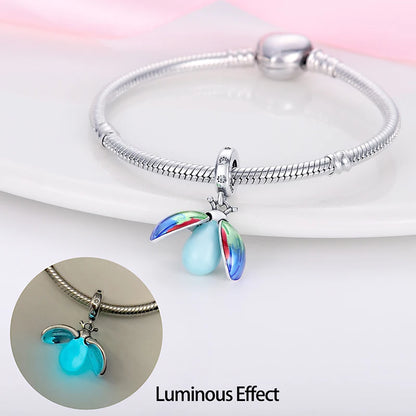925 Sterling Silver Chameleon Luminous Butterfly Charm Bead – DIY Jewelry