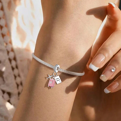 925 Sterling Silver Heart, Flower, Clover & Turtle Charm Bead – DIY Birthday Jewelry