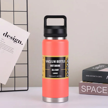 800ML Large Capacity Stainless Steel Thermos – Leakproof Vacuum Flask Sports Bottle
