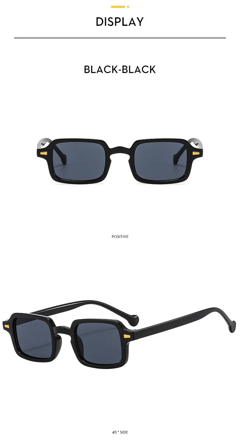 RMM Luxury Rectangle Sunglasses – Vintage Mirror UV400 for Women & Men