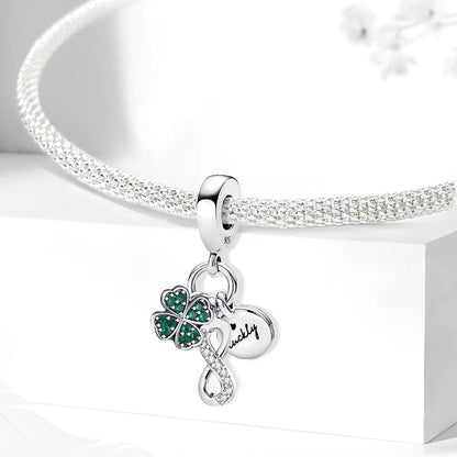 925 Sterling Silver Heart, Flower, Clover & Turtle Charm Bead – DIY Birthday Jewelry