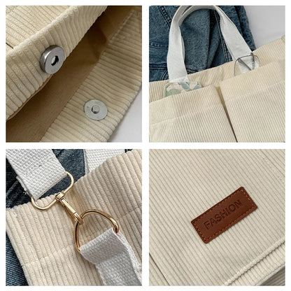 Ladies' handbag, large capacity new fashionable canvas shoulder bag, crossbody bag, commuting bag  zwq - BeeTrendyShop.COM