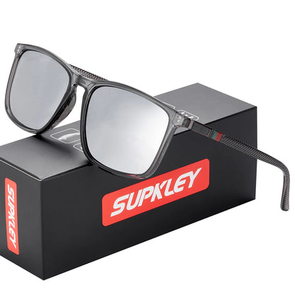SUPKLEY Sports Sunglasses for Men – Polarized UV400 Square Lightweight Eyewear