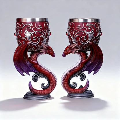 Gothic Dragon Claw Viking Wine Goblet – 3D Skull Punk Bar Cup