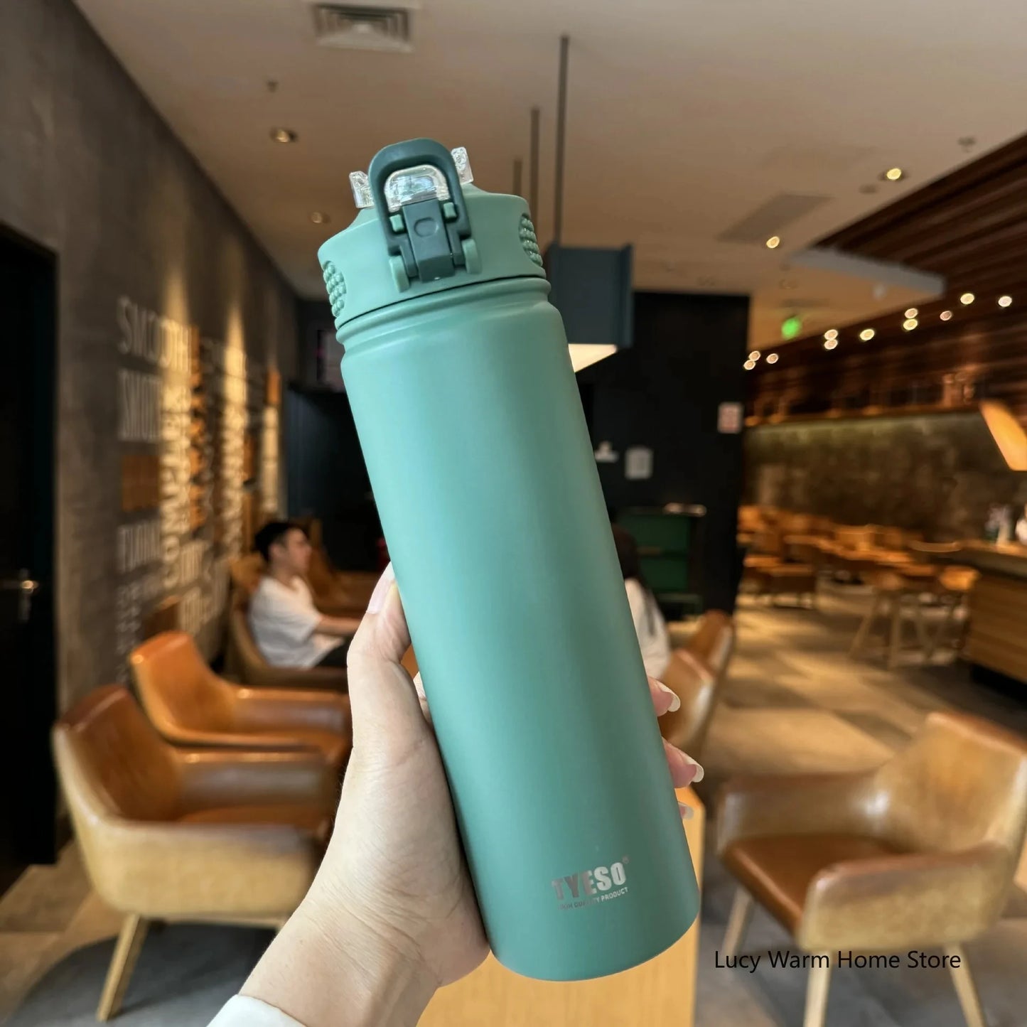 Thermal Water Bottle with Straw 600/750ML – Stainless Steel Hot & Cold Mug