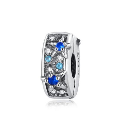 925 Sterling Silver Colorful Butterfly & Cherry Flower Clip Charm Bead – DIY Jewelry