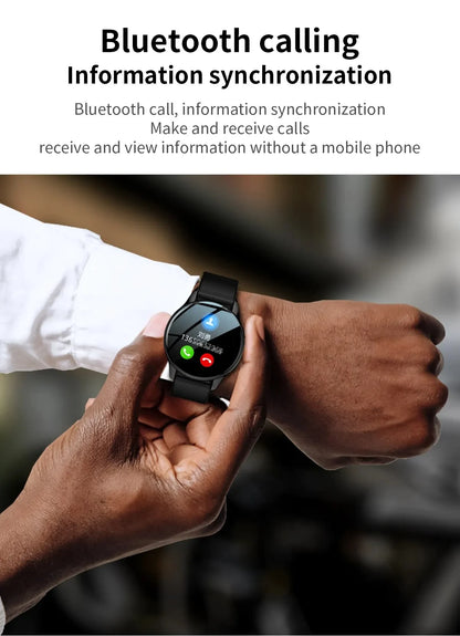 LIGE Smartwatch – Wireless Charging, Bluetooth Calls, Custom Watch Face, Fitness Tracker with Box