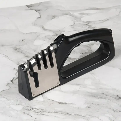 4-Segment Knife Sharpener – Multifunctional Portable Non-Slip Kitchen Sharpening Tool