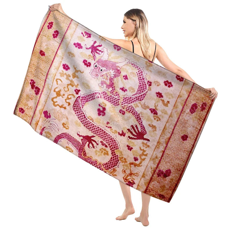 Quick-Dry Microfiber Beach & Bath Towel – Lightweight, Super Absorbent