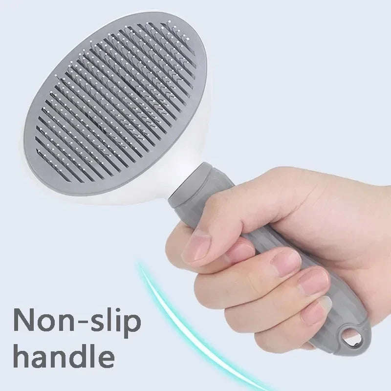 Self-Cleaning Pet Brush – Dog & Cat Grooming Comb