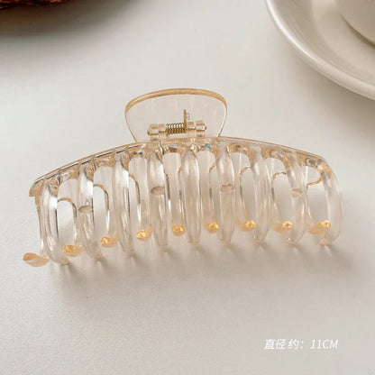 Large Acrylic Hair Claw Clip – Korean Style Coffee Color Hairpin for Women & Girls