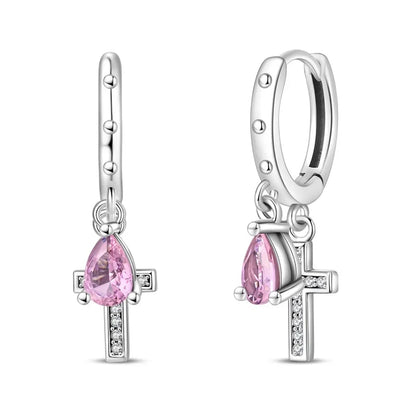 925 Sterling Silver Sparkling Hoop Earrings – Moon Pearl Heart Crystal Jewelry for Women