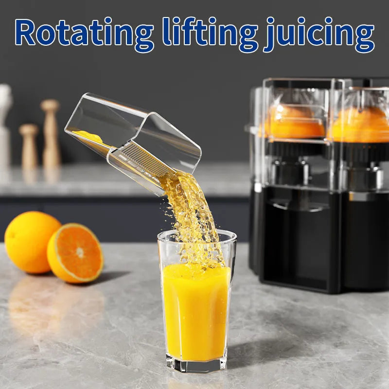 Dual-Head Electric Citrus Juicer with Cleaning Brush