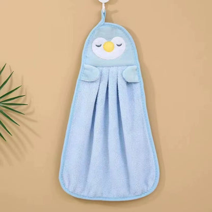Cute Animal Kids Hand Towel – Soft Hanging Towel for Bathroom & Kitchen