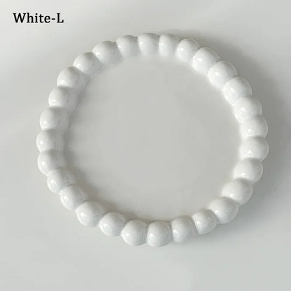 French-Style Beaded Ceramic Dessert Plate – Ins Style Breakfast & Ornament Serving Dish