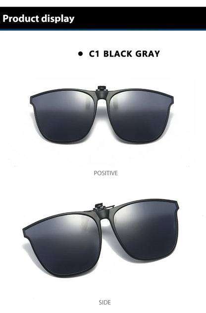 Polarized Clip-On Sunglasses – Night Vision Anti-Glare Driver Goggles for Men