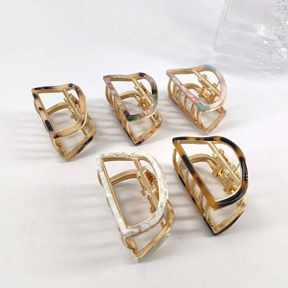 Mini Half-Round Acetate Hair Claw Clip – Fashion Hairpin Gripper for Women (5cm)