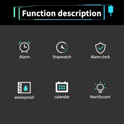 Top Luxury Electronic Watch for Man Outdoor Sport Watch Stopwatch Waterproof Calendar Digital Clock 24355 - BeeTrendyShop.COM