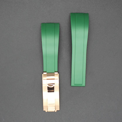 Silicone Watch Strap 20mm with Stainless Steel Buckle – Compatible with Rolex Daytona, SKY-DWELLER, YACHT-MASTER & NH35 Watches