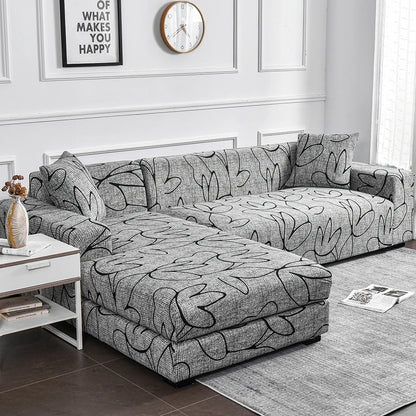 1pc Flower Printed Elastic Sofa Cover Antidirty Spandex Sofa Cover Furniture Protector for Bedroom Office Living Room Home Decor - BeeTrendyShop.COM