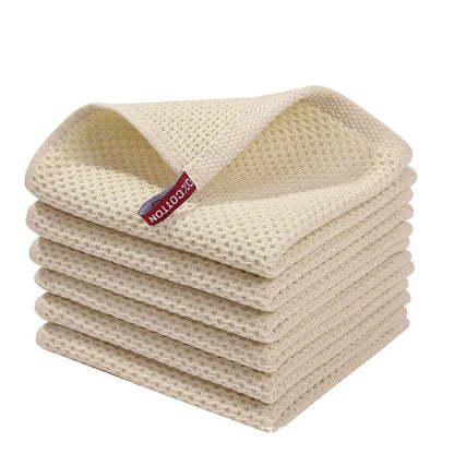 Cotton Honeycomb Kitchen Dishcloth – Soft, Absorbent & Breathable Cleaning Cloth