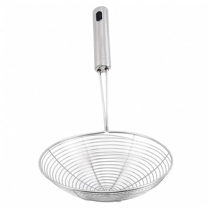 Stainless Steel Fry Basket & Oil Drain Skimmer – Wire Mesh Scoop for Deep Frying