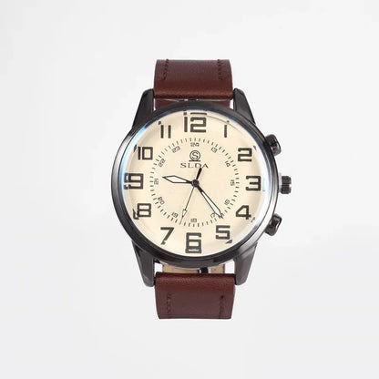 Vintage Men's Watches Sports PU Belt Watch Men's Fashion Trend Digital Student Watch Men's Quartz Watches Relogios Masculino - BeeTrendyShop.COM