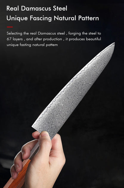 TURWHO Hand Forged Japanese Damascus Steel Chef Knife – Santoku, Sashimi & More