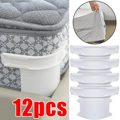 Universal Invisible Bed Sheet Corner Tightener Clips – Heavy-Duty Mattress Strap Sheet Slot Locks