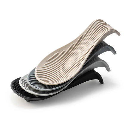 Silicone Insulated Spoon Holder & Placemat – Heat Resistant Cutlery Shelving Kitchen Tool