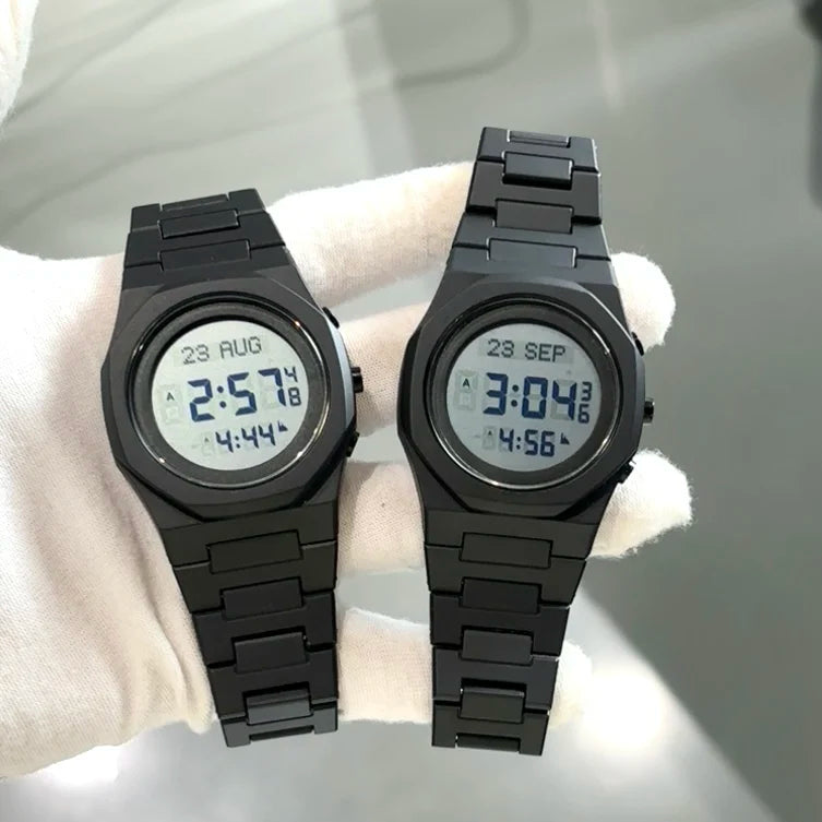 Muslim Digital Watch Polycarbonate Waterproof Watch Qibla Direction Display Hajj Time Reminder Luxury Fashion Men's Watch