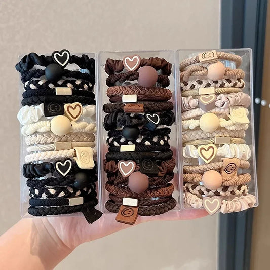5pcs/Bag Seamless Bow Hair Ties