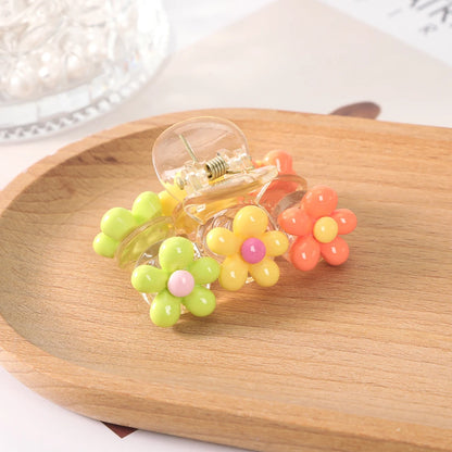 Sweet Flower Hair Claw Clip – Cute Ponytail Hairpin for Women